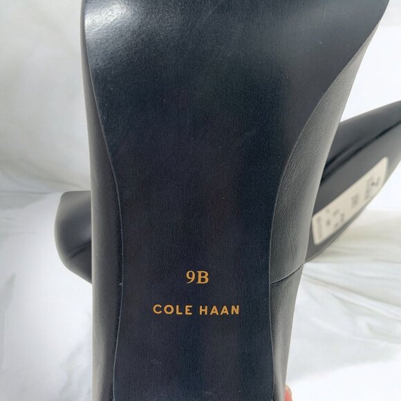 Cole Haan Women's Go-To Park Pumps Black Leather 3" Heel Sz 9 - Picture 3 of 12